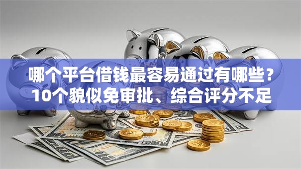 哪个平台借钱最容易通过有哪些？10个貌似免审批、综合评分不足也能下款的网贷合集