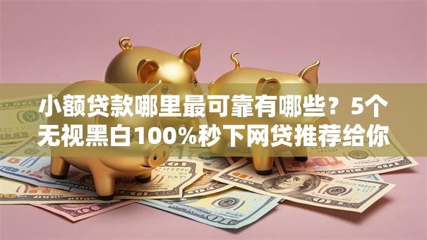 小额贷款哪里最可靠有哪些？5个无视黑白100%秒下网贷推荐给你