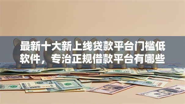 最新十大新上线贷款平台门槛低软件，专治正规借款平台有哪些