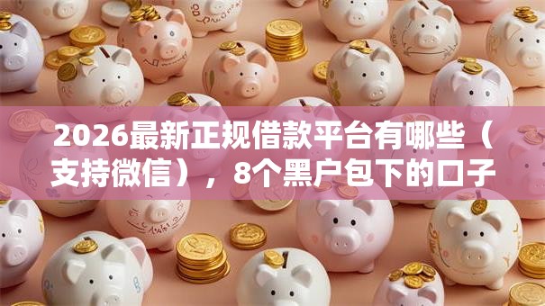 2026最新正规借款平台有哪些（支持微信），8个黑户包下的口子无私分享
