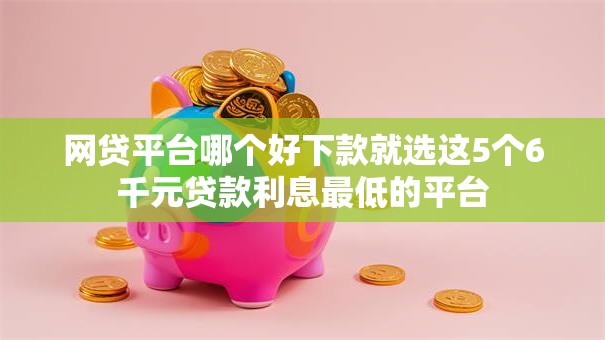 网贷平台哪个好下款就选这5个6千元贷款利息最低的平台
