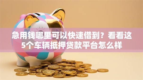 急用钱哪里可以快速借到？看看这5个车辆抵押贷款平台怎么样