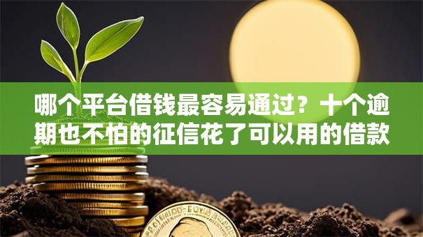 哪个平台借钱最容易通过？十个逾期也不怕的征信花了可以用的借款平台