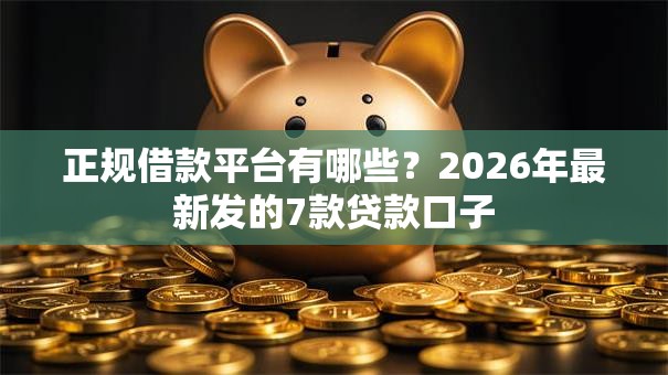 正规借款平台有哪些？2026年最新发的7款贷款口子