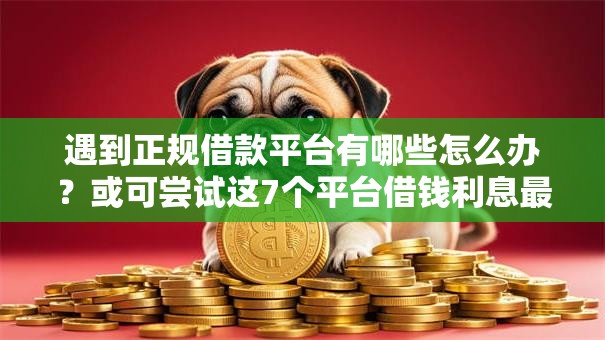 遇到正规借款平台有哪些怎么办？或可尝试这7个平台借钱利息最低