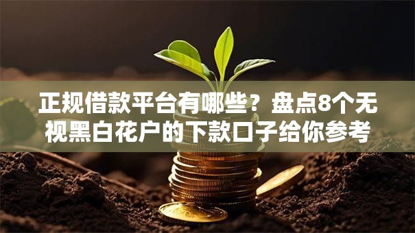 正规借款平台有哪些？盘点8个无视黑白花户的下款口子给你参考