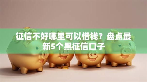 征信不好哪里可以借钱？盘点最新5个黑征信口子
