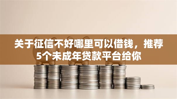 关于征信不好哪里可以借钱，推荐5个未成年贷款平台给你