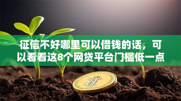 征信不好哪里可以借钱的话，可以看看这8个网贷平台门槛低一点的平台