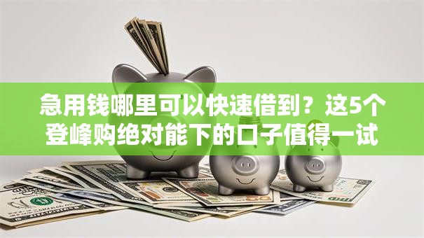 急用钱哪里可以快速借到？这5个登峰购绝对能下的口子值得一试