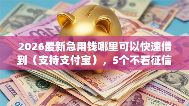 2026最新急用钱哪里可以快速借到（支持支付宝），5个不看征信查询的app无私分享