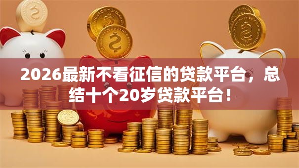 2026最新不看征信的贷款平台，总结十个20岁贷款平台！