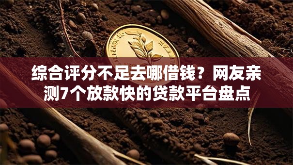 综合评分不足去哪借钱？网友亲测7个放款快的贷款平台盘点
