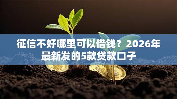 征信不好哪里可以借钱？2026年最新发的5款贷款口子