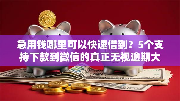 急用钱哪里可以快速借到？5个支持下款到微信的真正无视逾期大数据的网贷平台