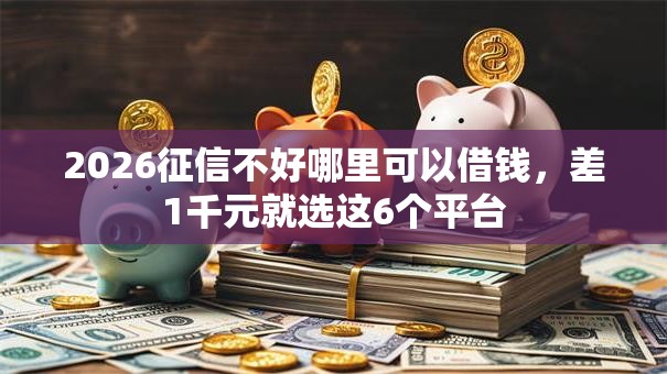 2026征信不好哪里可以借钱，差1千元就选这6个平台
