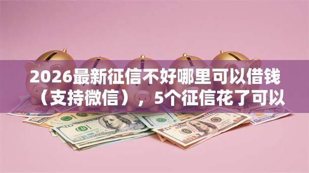 2026最新征信不好哪里可以借钱（支持微信），5个征信花了可以借钱的网贷软件无私分享