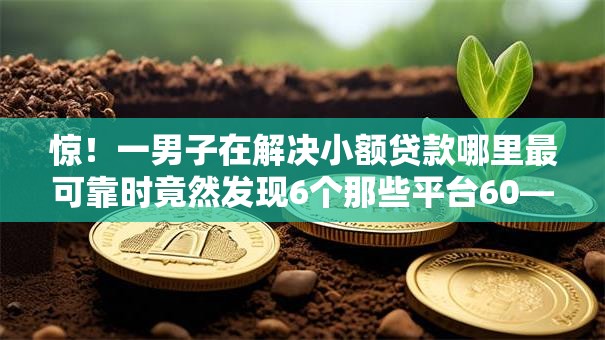 惊！一男子在解决小额贷款哪里最可靠时竟然发现6个那些平台60—65岁可以借钱，事后分享了出来