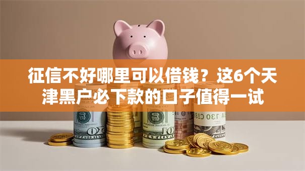 征信不好哪里可以借钱？这6个天津黑户必下款的口子值得一试