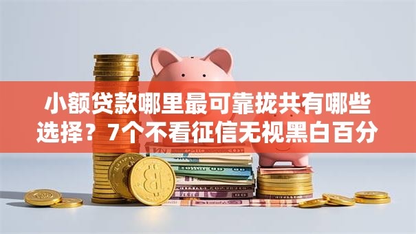 小额贷款哪里最可靠拢共有哪些选择？7个不看征信无视黑白百分百下款详解