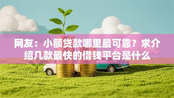 网友:小额贷款哪里最可靠?求介绍几款最快的借钱平台是什么 网友:小额贷款哪里最可靠?求介绍几款最快的借钱平台是什么