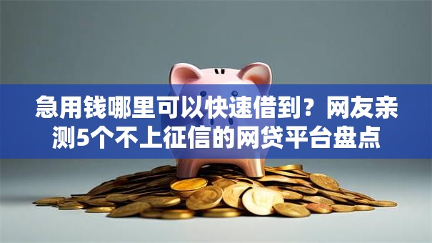 急用钱哪里可以快速借到？网友亲测5个不上征信的网贷平台盘点