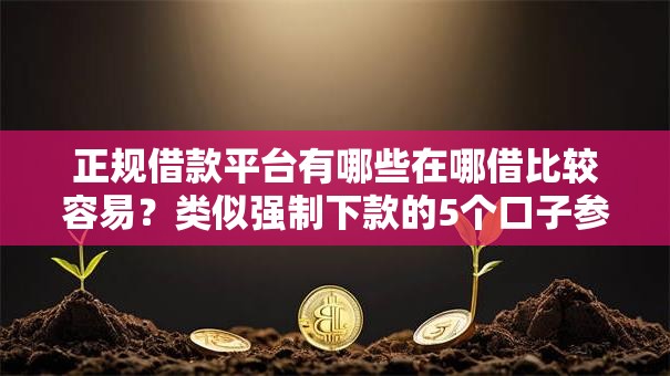 正规借款平台有哪些在哪借比较容易？类似强制下款的5个口子参考
