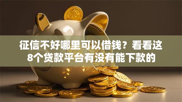 征信不好哪里可以借钱？看看这8个贷款平台有没有能下款的