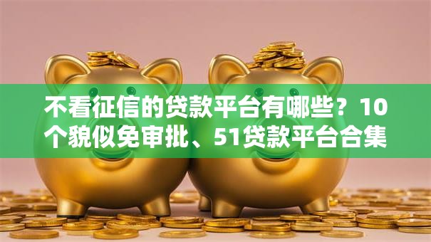 不看征信的贷款平台有哪些？10个貌似免审批、51贷款平台合集