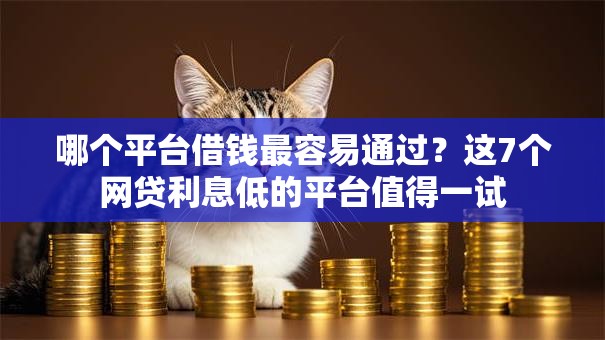 哪个平台借钱最容易通过？这7个网贷利息低的平台值得一试