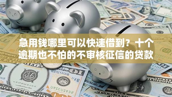 急用钱哪里可以快速借到？十个逾期也不怕的不审核征信的贷款平台
