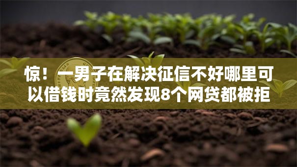 惊！一男子在解决征信不好哪里可以借钱时竟然发现8个网贷都被拒绝了还有什么口子，事后分享了出来