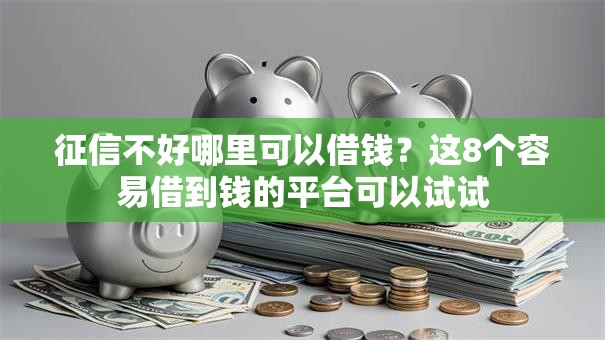 征信不好哪里可以借钱？这8个容易借到钱的平台可以试试