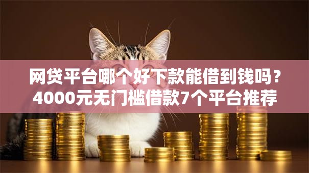 网贷平台哪个好下款能借到钱吗？4000元无门槛借款7个平台推荐