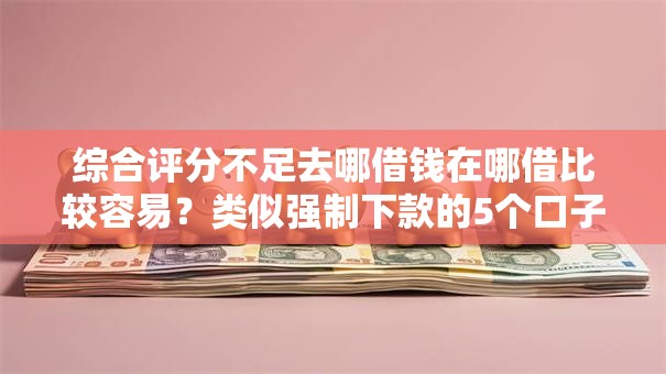 综合评分不足去哪借钱在哪借比较容易？类似强制下款的5个口子参考
