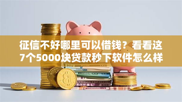 征信不好哪里可以借钱？看看这7个5000块贷款秒下软件怎么样