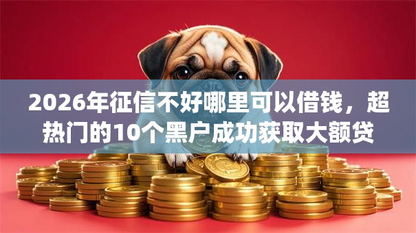 2026年征信不好哪里可以借钱，超热门的10个黑户成功获取大额贷款的app推荐