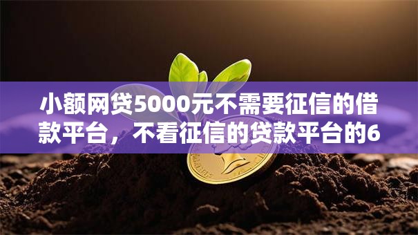 小额网贷5000元不需要征信的借款平台,不看征信的贷款平台的6个平台介绍 小额网贷5000元不需要征信的借款平台,不看征信的贷款平台的6个平台介绍