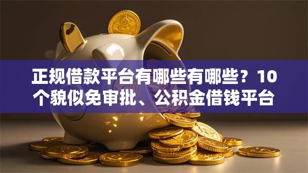 正规借款平台有哪些有哪些？10个貌似免审批、公积金借钱平台合集