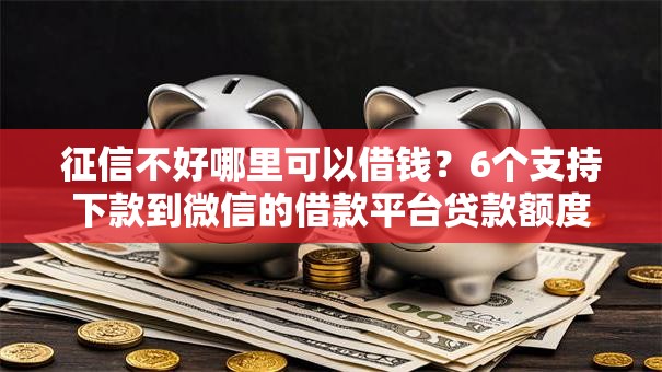 征信不好哪里可以借钱？6个支持下款到微信的借款平台贷款额度高
