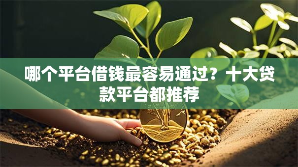 哪个平台借钱最容易通过？十大贷款平台都推荐