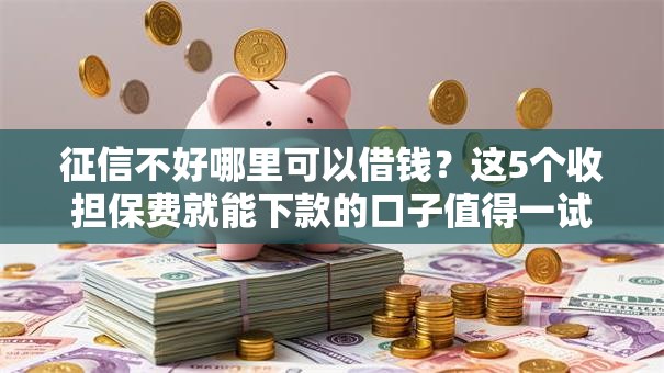 征信不好哪里可以借钱?这5个收担保费就能下款的口子值得一试 征信不好哪里可以借钱?这5个收担保费就能下款的口子值得一试