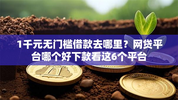 1千元无门槛借款去哪里？网贷平台哪个好下款看这6个平台