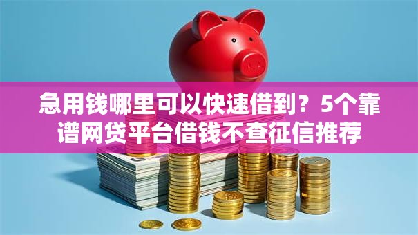急用钱哪里可以快速借到？5个靠谱网贷平台借钱不查征信推荐