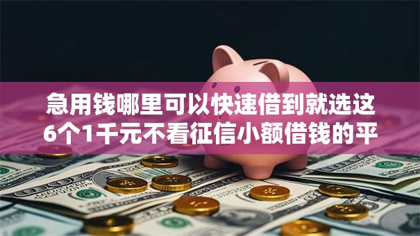 急用钱哪里可以快速借到就选这6个1千元不看征信小额借钱的平台