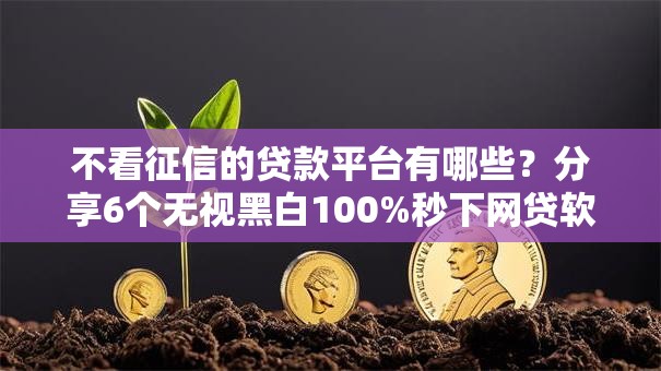 不看征信的贷款平台有哪些？分享6个无视黑白100%秒下网贷软件