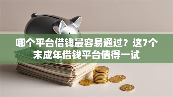 哪个平台借钱最容易通过？这7个末成年借钱平台值得一试