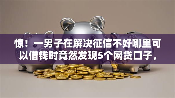 惊！一男子在解决征信不好哪里可以借钱时竟然发现5个网贷口子，事后分享了出来
