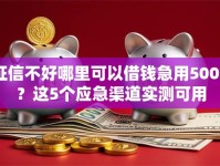 征信不好哪里可以借钱急用5000？这5个应急渠道实测可用