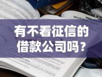 有不看征信的借款公司吗？这些渠道真的存在吗